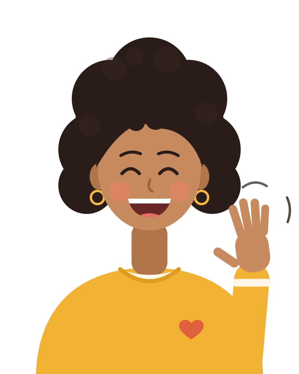 Illustration of a smiling designer