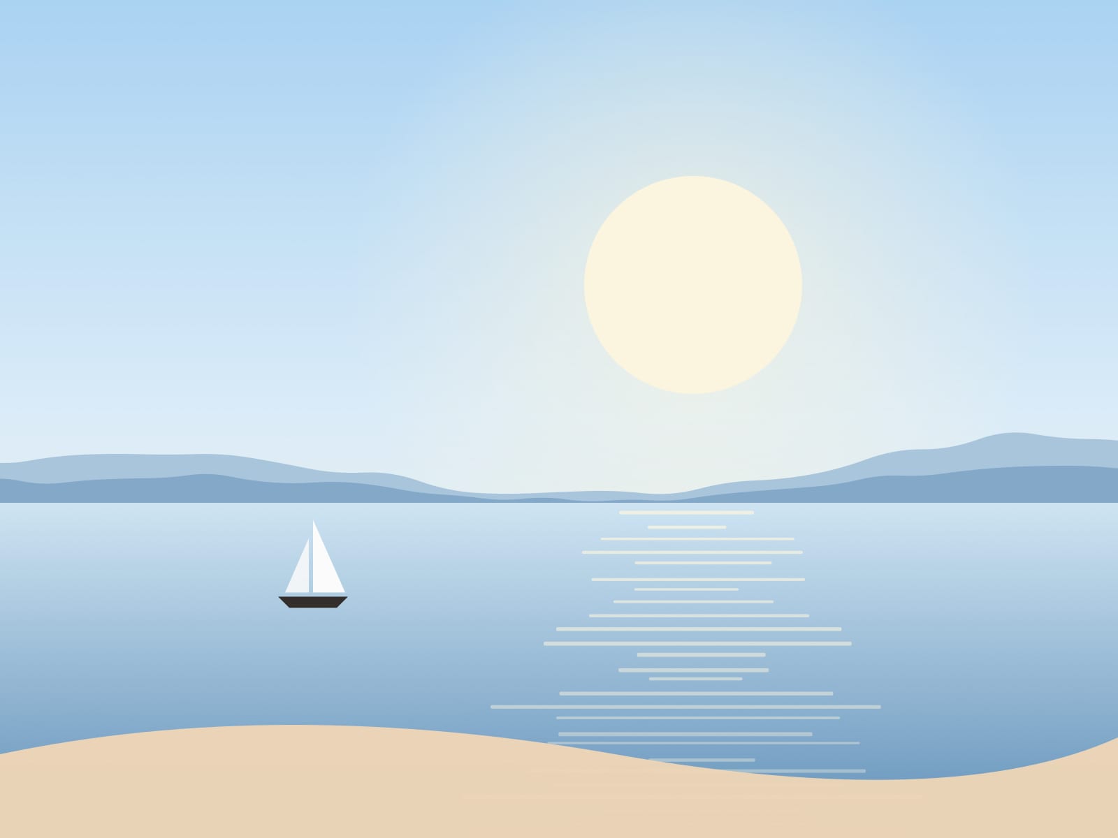 Soft morning light over the sea
