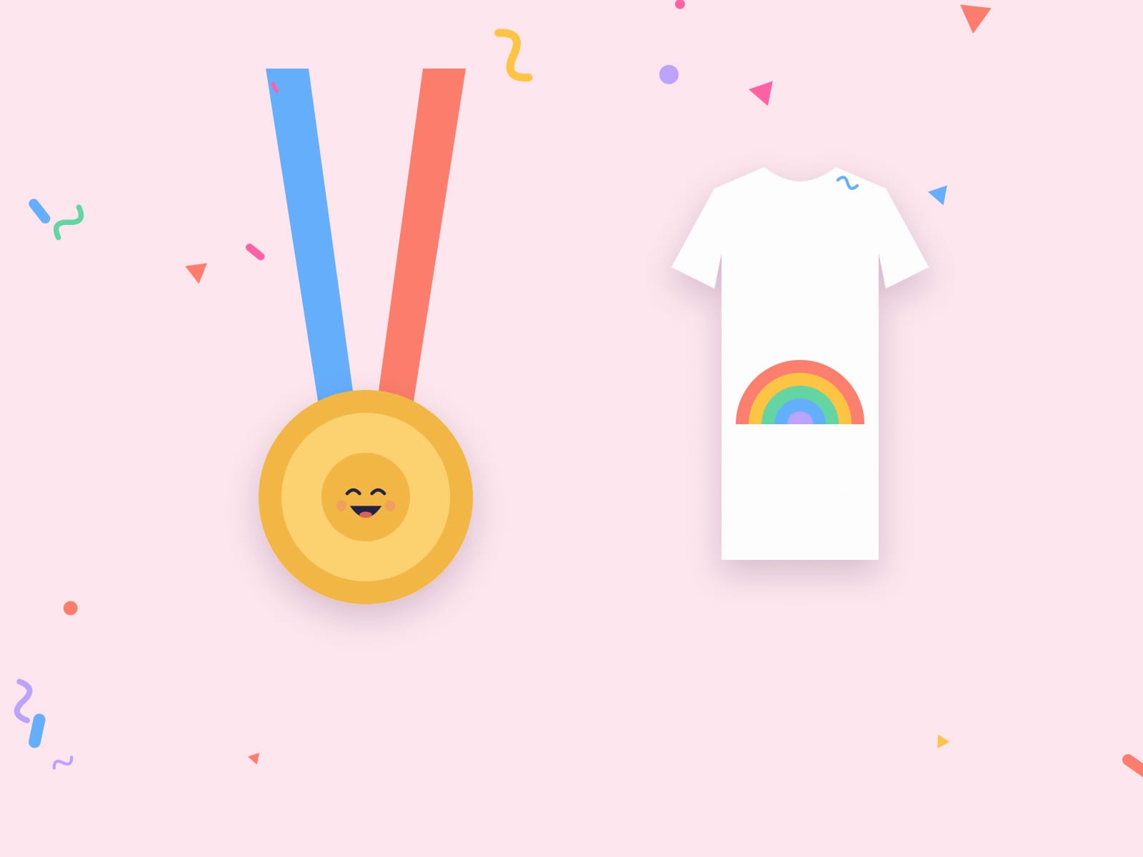 Joy Run medals and T-shirts